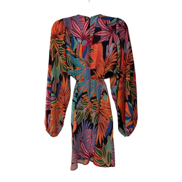 Show Me Your Mumu-Go Out, Cut Out, Mini Dress Tropical Paradise print, Size S - Picture 4 of 8